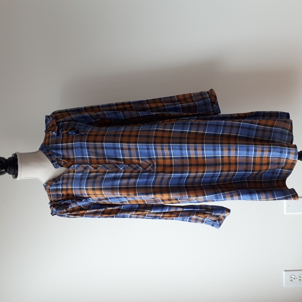 Mystree plaid ruffle dress